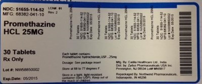 Promethazine HCL 51655-114.jpg Promethazine HCL 51655-114 - Promethazine HCL 51655 114